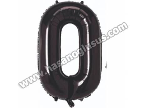 0 Rakam 34 İnc Siyah Renk Balon 76 Cm