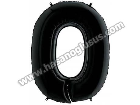 0 Rakam 40 İnc Siyah Renk Balon 100 Cm