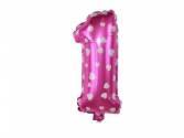 16 inç Rakam Folyo Balon 40 cm, 1 Rakam 16 İnc Pembe Renk Balon 36 Cm