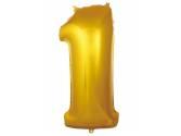 40 inç Rakam Folyo Balon 100cm, 1 Rakam 40 İnc Gold Renk Balon 100 Cm