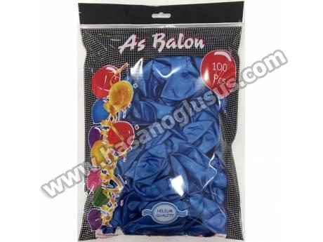 12 İnç Metalik Koyu Mavi Balon