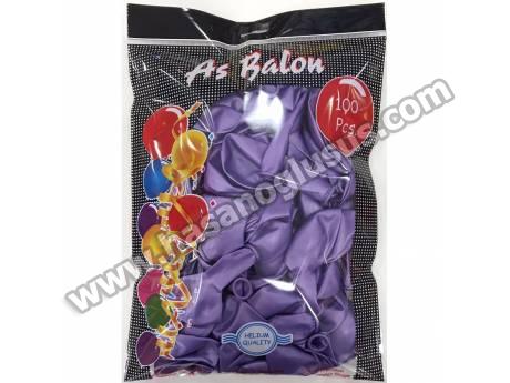12 İnç Metalik Lila Balon