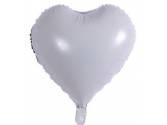 Kalp Ve Yıldız Balonlar, 18 İnc kalp Beyaz Renk Balon