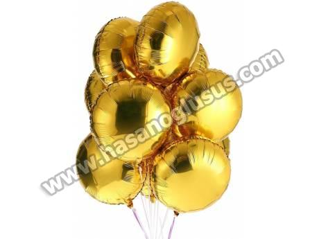 18 İnc Yuvarlak Gold Renk Balon