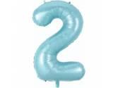 34 inç Rakam Folyo Balon 76 cm, 2 Rakam 34 İnc Mavi Renk Balon 76 Cm