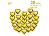 Set Balonlar, 25 Kalpli 10 İnc Kalp Gold Set Balon