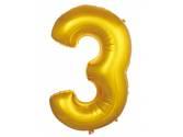 16 inç Rakam Folyo Balon 40 cm, 3 Rakam 16 İnc Gold Renk Balon 36 Cm
