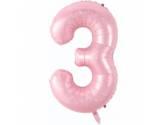 34 inç Rakam Folyo Balon 76 cm, 3 Rakam 34 İnc Pembe Renk Balon 76 Cm