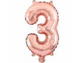 34 inç Rakam Folyo Balon 76 cm, 3 Rakam 34 İnc Rosegold Renk Balon 76 Cm