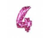 16 inç Rakam Folyo Balon 40 cm, 4 Rakam 16 İnc Pembe Renk Balon 36 Cm