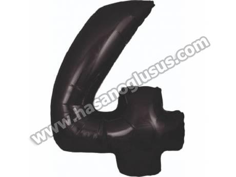 4 Rakam 34 İnc Siyah Renk Balon 76 Cm