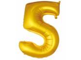 16 inç Rakam Folyo Balon 40 cm, 5 Rakam 16 İnc Gold Renk Balon 36 Cm