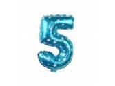 16 inç Rakam Folyo Balon 40 cm, 5 Rakam 16 İnc Mavi Renk Balon 36 Cm