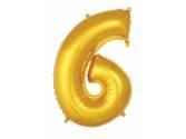 16 inç Rakam Folyo Balon 40 cm, 6 Rakam 16 İnc Gold Renk Balon 36 Cm