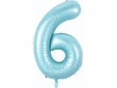 34 inç Rakam Folyo Balon 76 cm, 6 Rakam 34 İnc Mavi Renk Balon 76 Cm