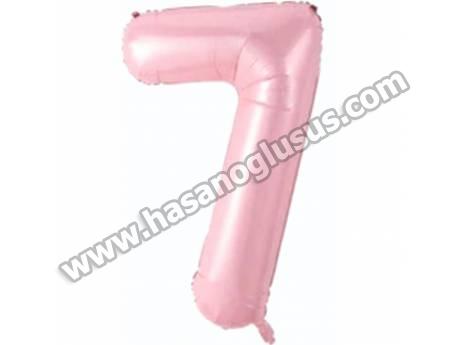 7 Rakam 34 İnc Pembe Renk Balon 76 Cm