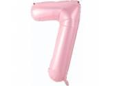 34 inç Rakam Folyo Balon 76 cm, 7 Rakam 34 İnc Pembe Renk Balon 76 Cm