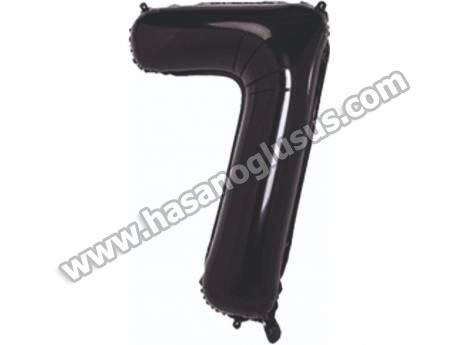 7 Rakam 34 İnc Siyah Renk Balon 76 Cm