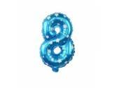 16 inç Rakam Folyo Balon 40 cm, 8 Rakam 16 İnc Mavi Renk Balon 36 Cm