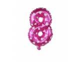 16 inç Rakam Folyo Balon 40 cm, 8 Rakam 16 İnc Pembe Renk Balon 36 Cm