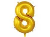 40 inç Rakam Folyo Balon 100cm, 8 Rakam 40 İnc Gold Renk Balon 100 Cm