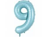34 inç Rakam Folyo Balon 76 cm, 9 Rakam 34 İnc Mavi Renk Balon 76 Cm