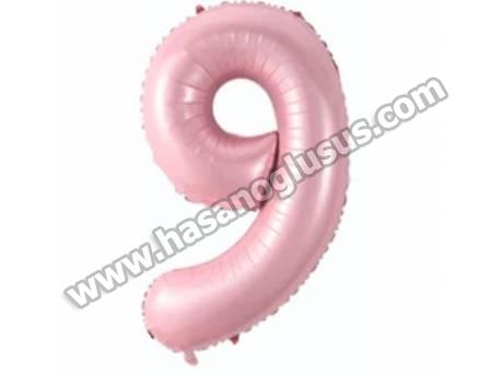 9 Rakam 34 İnc Pembe Renk Balon 76 Cm