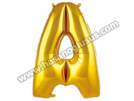 A Harf 40 İnc Gold Renk Balon 100 Cm