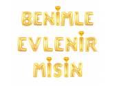Set Balonlar, Benimle Evlenirmisin Gold Set Balon