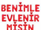 Set Balonlar, Benimle Evlenirmisin Kırmızı Set Balon