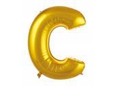 40 inç Harf Folyo Balon 100 cm, C Harf 40 İnc Gold Renk Balon 100 Cm