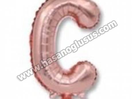 C Harf 40 İnc Rosegold Renk Balon 100 Cm