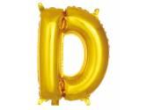 16 inç Harf Folyo Balon 40 cm, D Harf 16 İnc Gold Renk Balon 36 Cm
