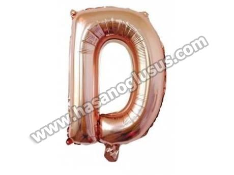 D Harf 40 İnc Rosegold Renk Balon 100 Cm