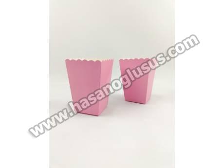 Düz Renk Pembe Mısır Kutusu