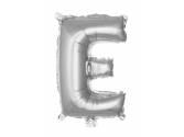 16 inç Harf Folyo Balon 40 cm, E Harf 16 İnc Gümüş Renk Balon 36 Cm