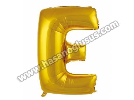 E Harf 40 İnc Gold Renk Balon 100 Cm