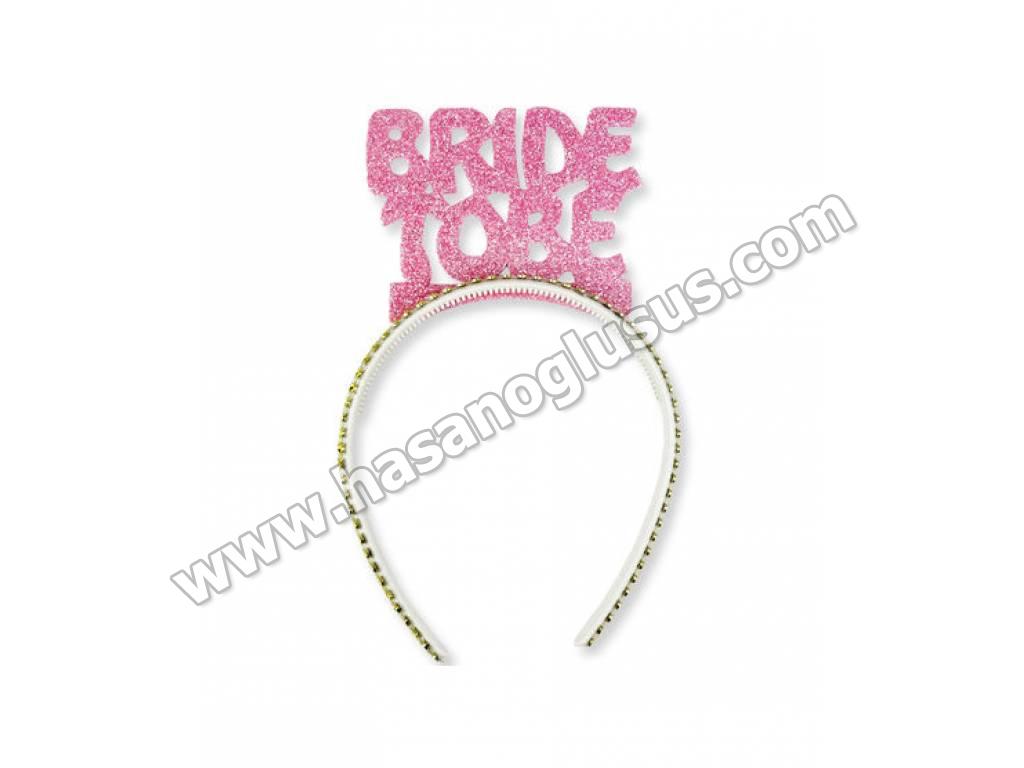 Eva Taç Modelleri, Eva Taç Simli Bride To Be Pembe