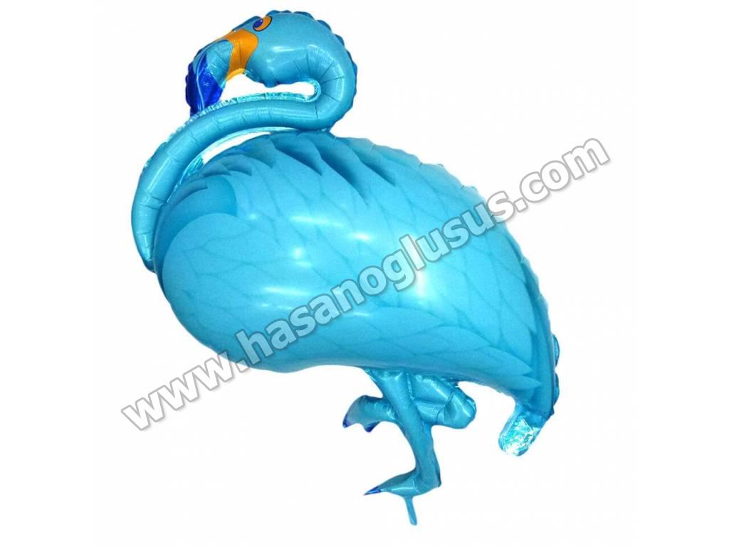 Karakterli Folyo Balonlar, Flamingo Mavi Renk Folyo Balon