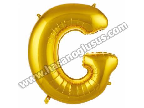G Harf 34 İnc Gold Renk Balon 76 Cm