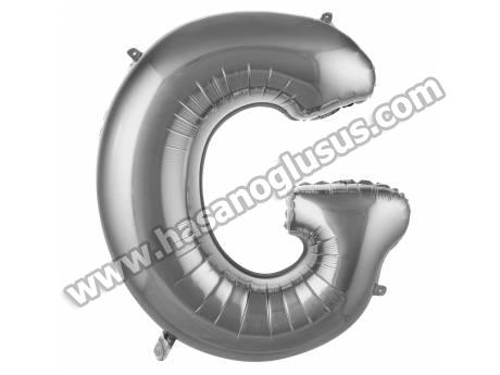 G Harf 40 İnc Gümüş Renk Balon 100 Cm