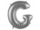 40 inç Harf Folyo Balon 100 cm, G Harf 40 İnc Gümüş Renk Balon 100 Cm