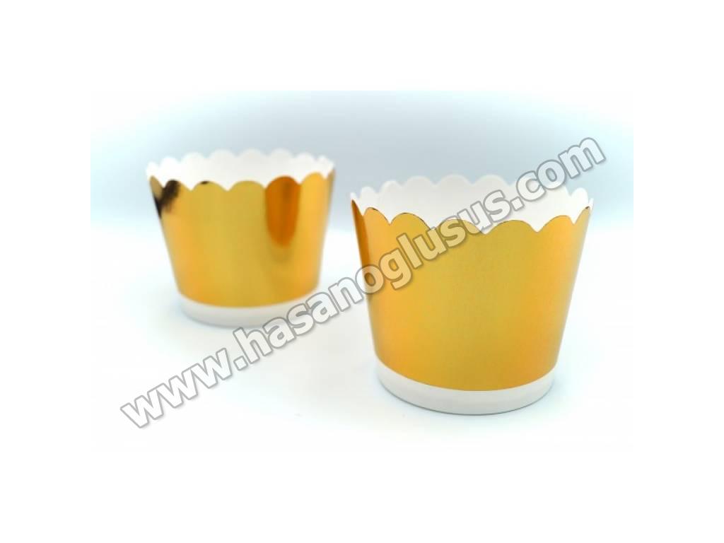 Kek Kapsülleri, Gold Cupcake Muffin Kabı 12 Adet