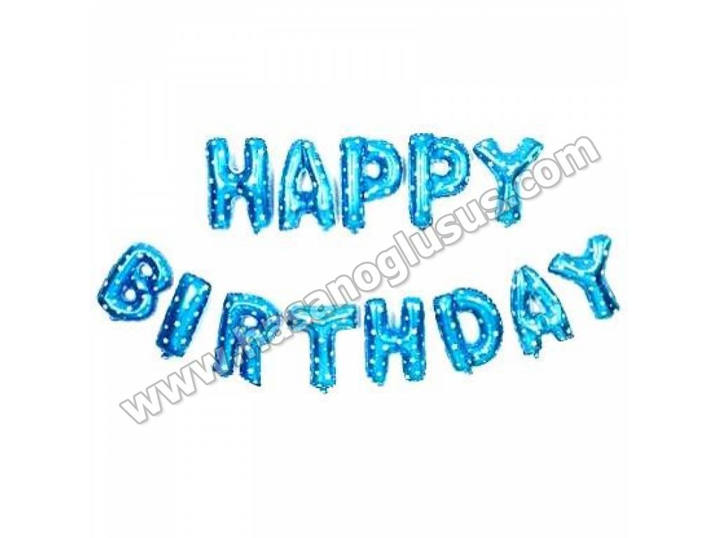 Set Balonlar, Happy Birthday Mavi Set Balon