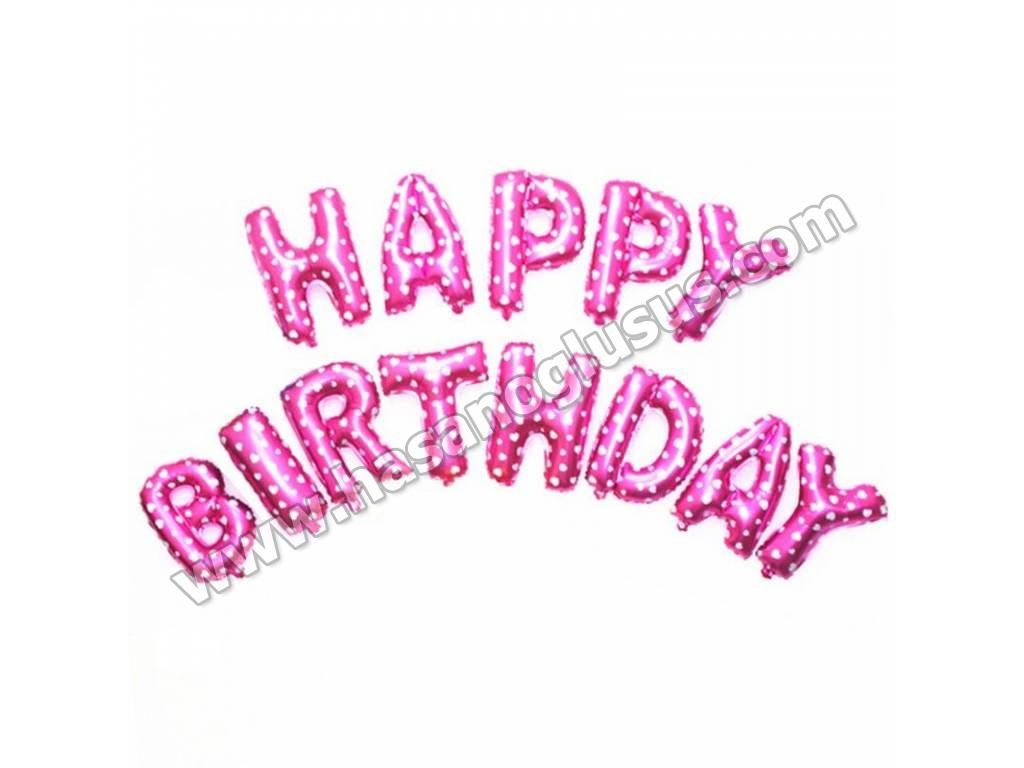 Set Balonlar, Happy Birthday Pembe Set Balon