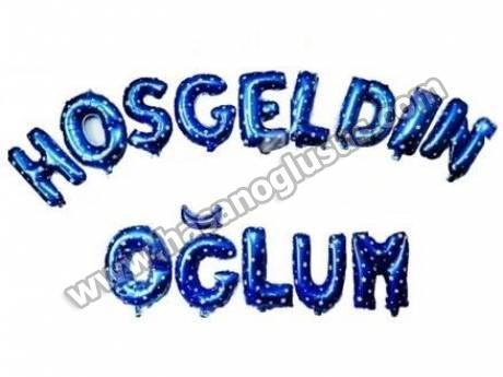 Hoşgeldin Oğlum Mavi Set Balon