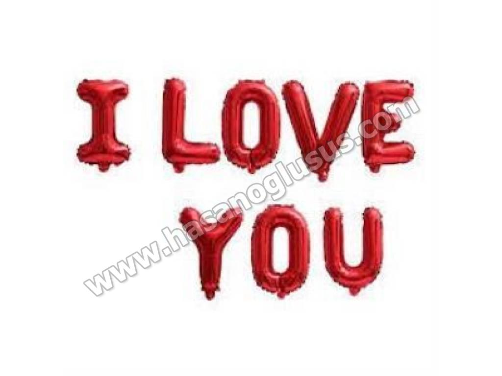 Set Balonlar, I Love You Kırmızı Set Balon