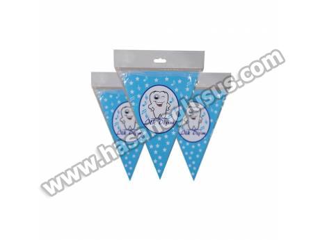 İlk Dişim Mavi Flama Bayrak Set