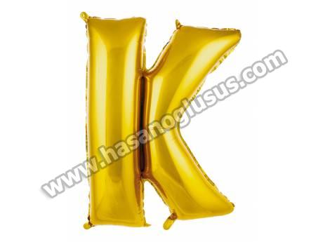 K Harf 40 İnc Gold Renk Balon 100 Cm