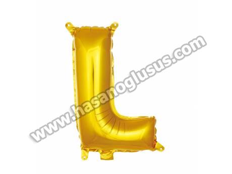 L Harf 16 İnc Gold Renk Balon 36 Cm